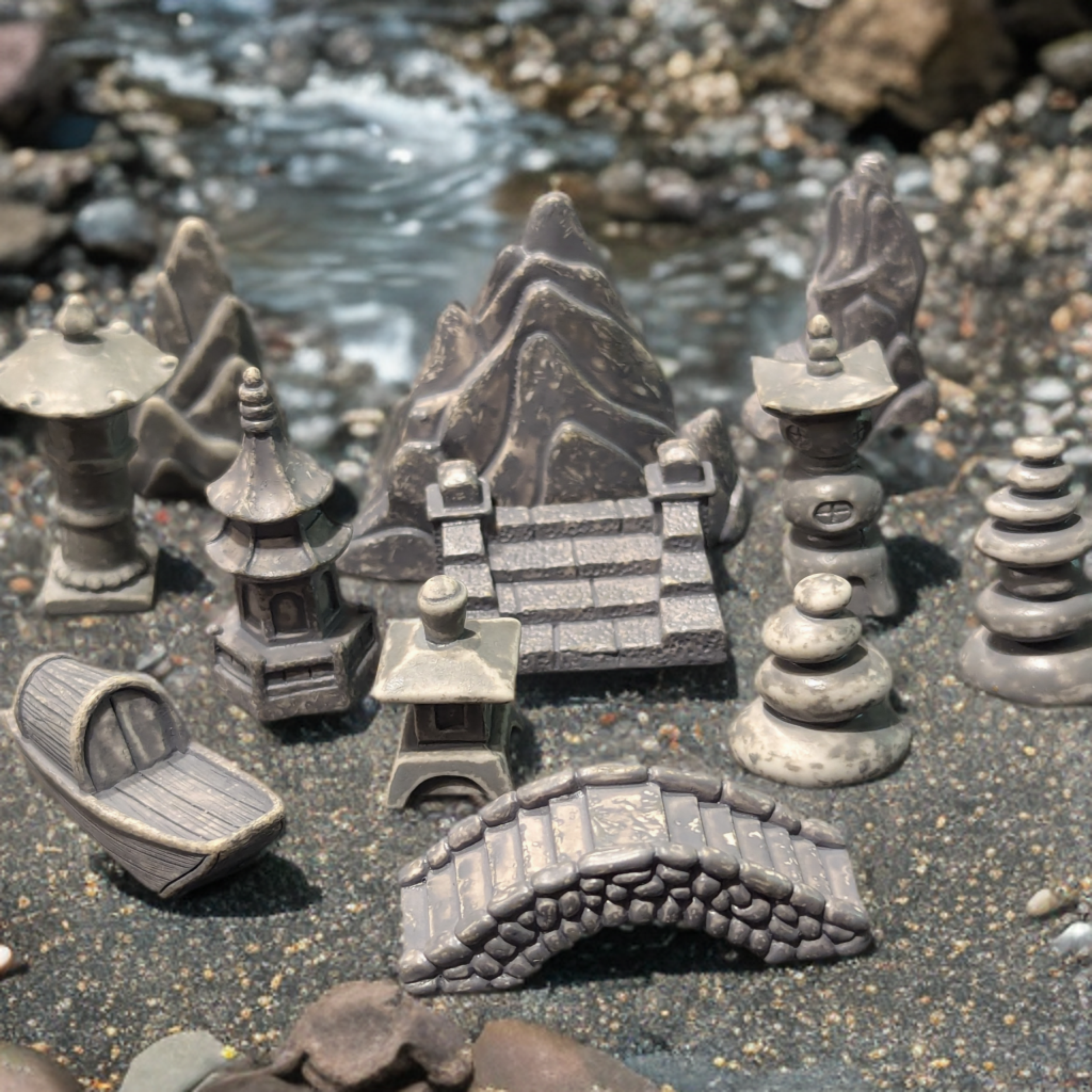 Miniature Zen Garden Pieces (Set)