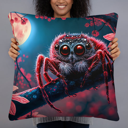 Cherry Blossom Jumping Spider Basic Pillow - Jumping Spiders For Sale - Spiders Source - #1 Regal Jumping Spider Store