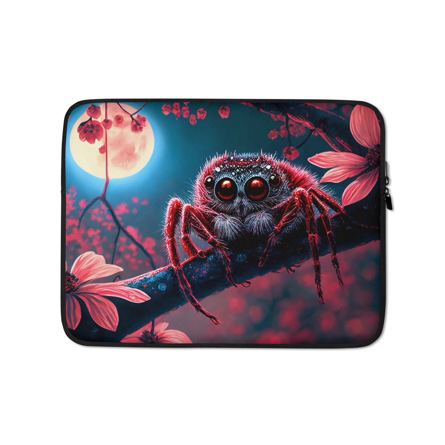 Cherry Blossom Jumping Spider Laptop Sleeve - Jumping Spiders For Sale - Spiders Source - #1 Regal Jumping Spider Store