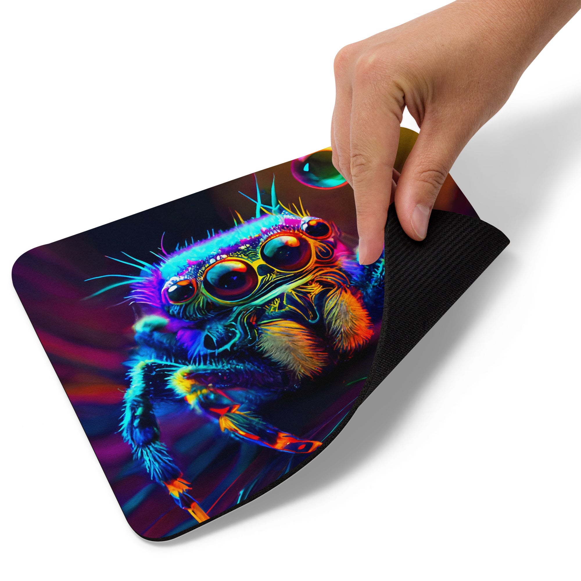Trippy Regal Jumping Spider Mouse pad - Jumping Spiders For Sale - Spiders Source - #1 Regal Jumping Spider Store