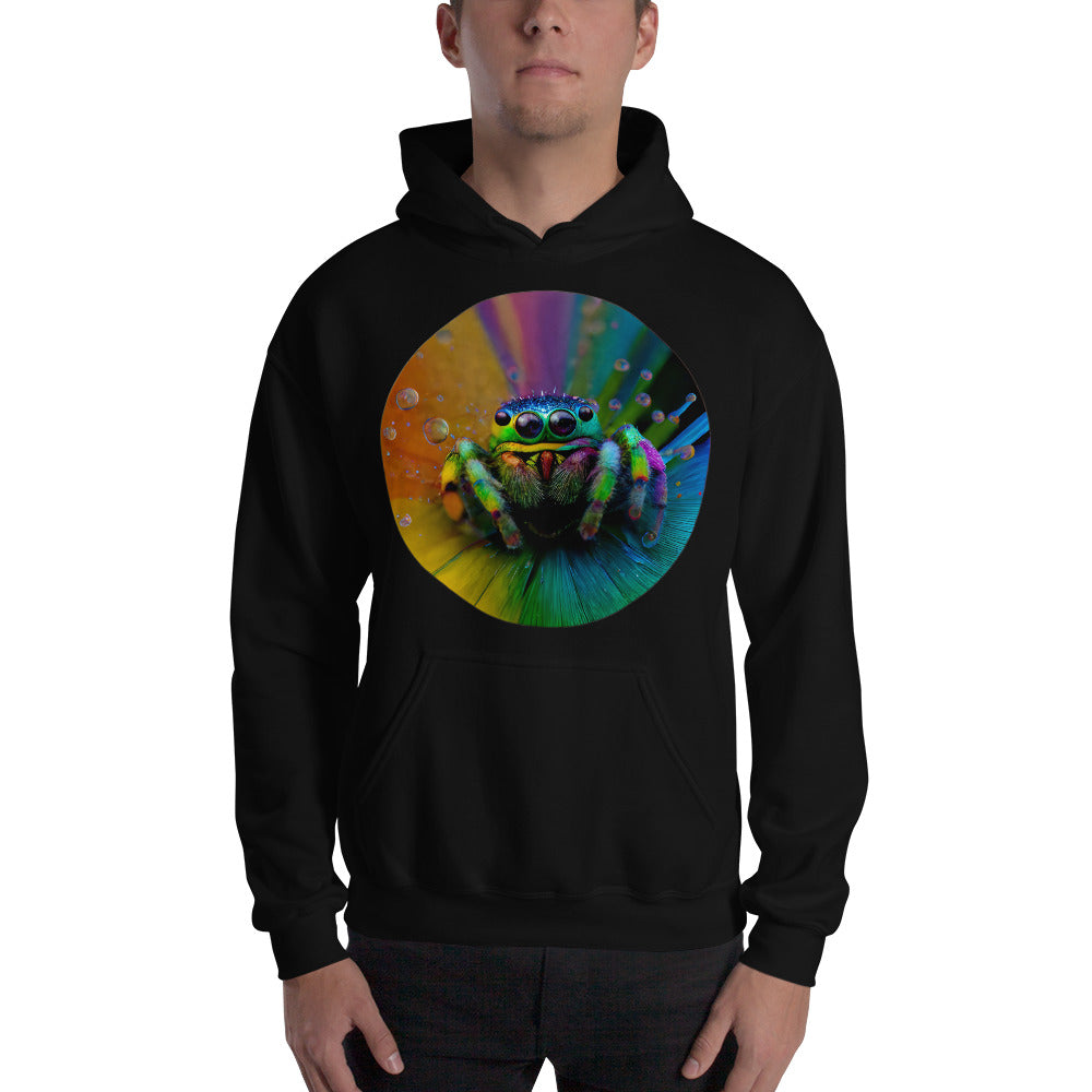 Spiral Jumping Spider Unisex Hoodie - Jumping Spiders For Sale - Spiders Source - #1 Regal Jumping Spider Store