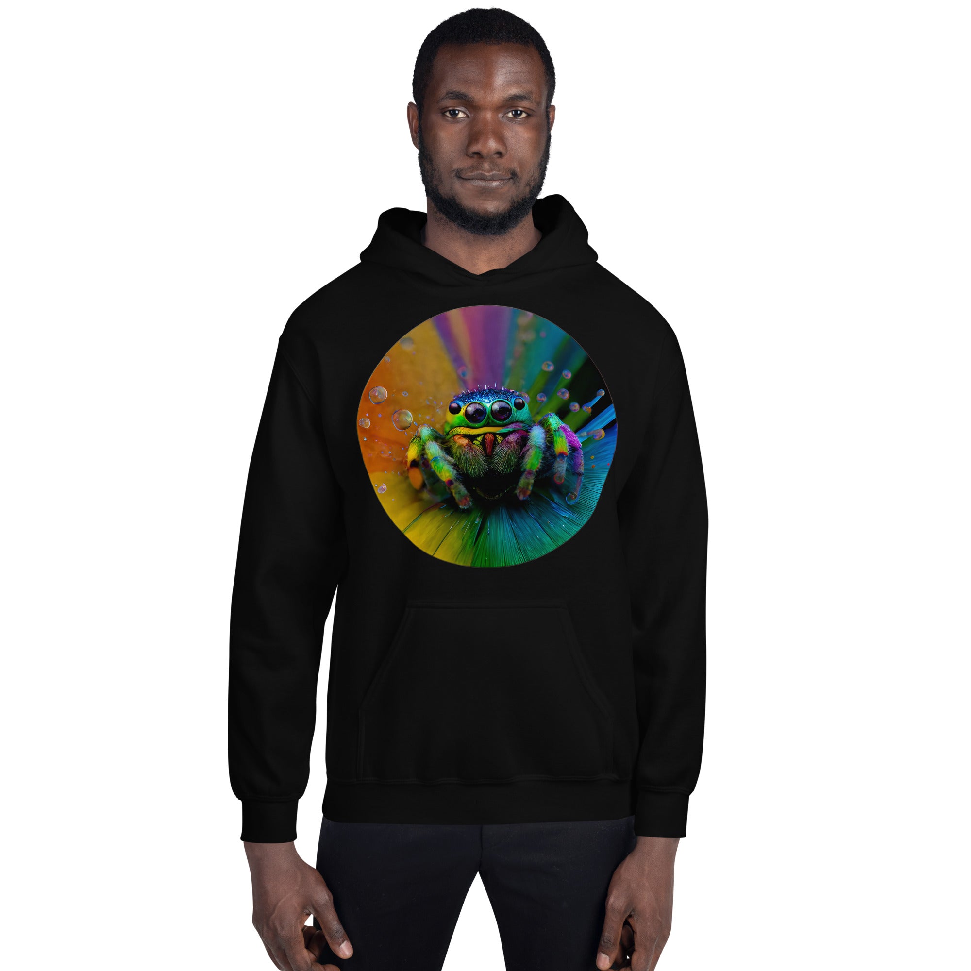 Spiral Jumping Spider Unisex Hoodie - Jumping Spiders For Sale - Spiders Source - #1 Regal Jumping Spider Store