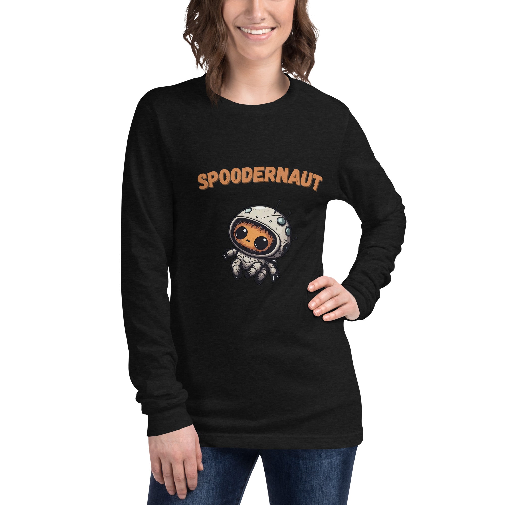 Spoodernaut Jumping Spider Unisex Long Sleeve Tee - Jumping Spiders For Sale - Spiders Source - #1 Regal Jumping Spider Store